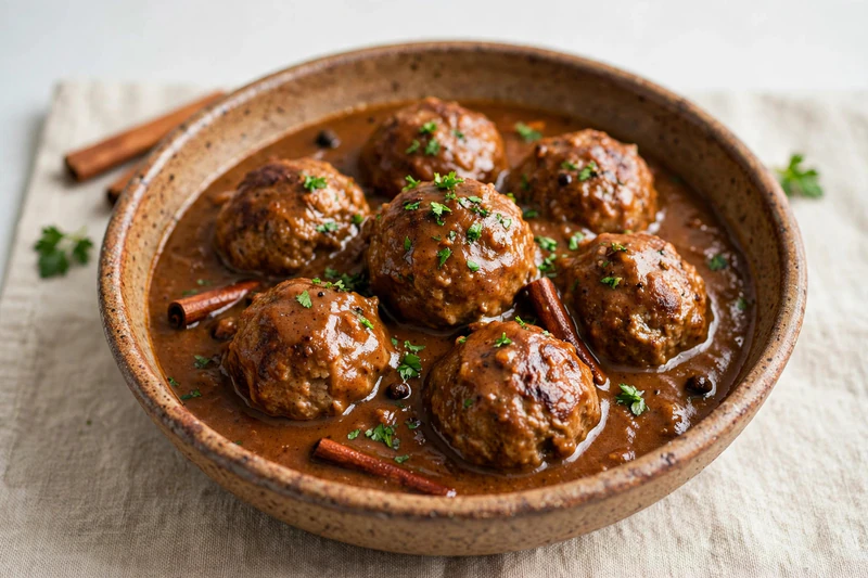 Ragoût de boulettes à la cannelle