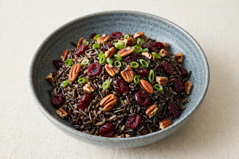 Salade de riz sauvage et canneberges