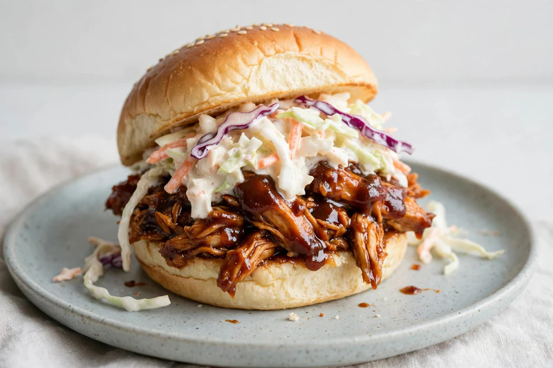 Barbecue Pulled Chicken Sandwich