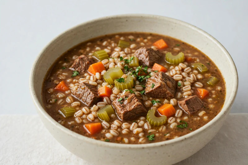 Soupe à l'orge et au bœuf