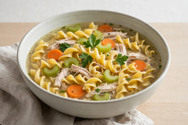 Soupe au poulet et nouilles de grand-maman
