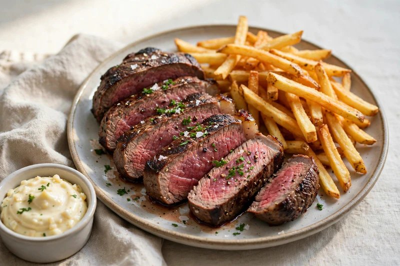 Steak Frites with Garlic Mayonnaise