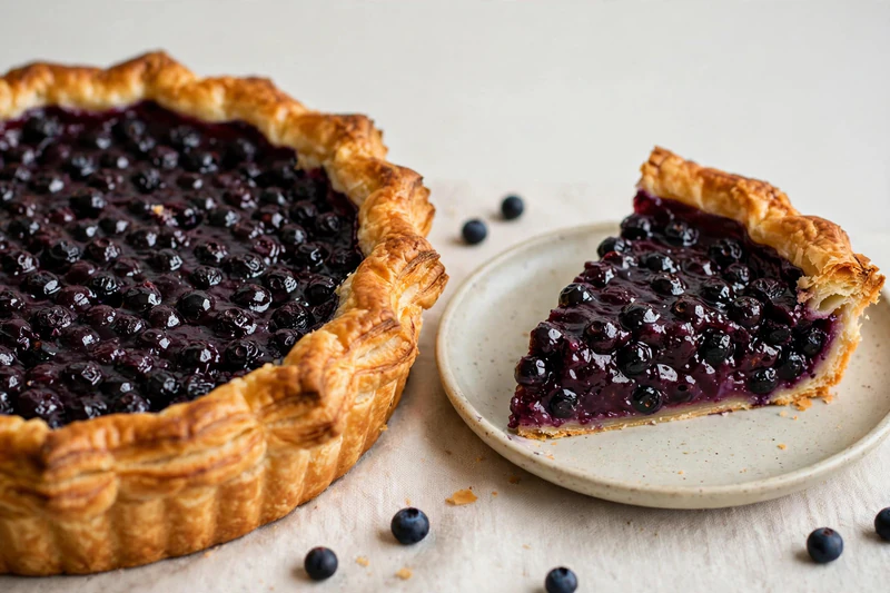 Tarte aux bleuets sauvages du Québec