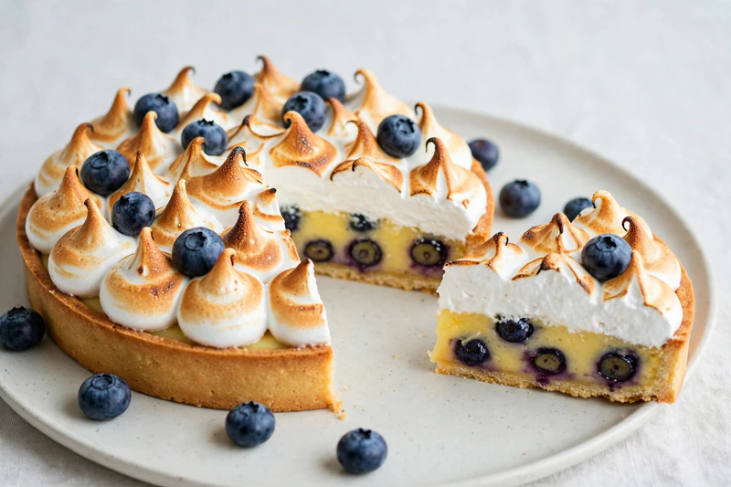 Tarte au citron et aux bleuets