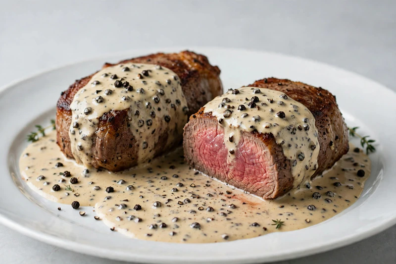 Tournedos de bœuf, sauce au poivre