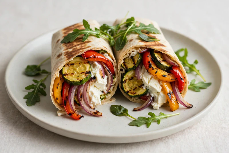 Wrap aux légumes grillés et fromage de chèvre