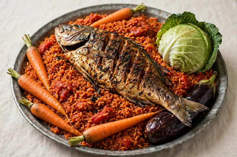 Thiéboudiène sénégalais au poisson et riz