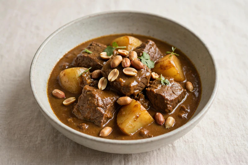 Thai Massaman Beef Curry with Peanuts