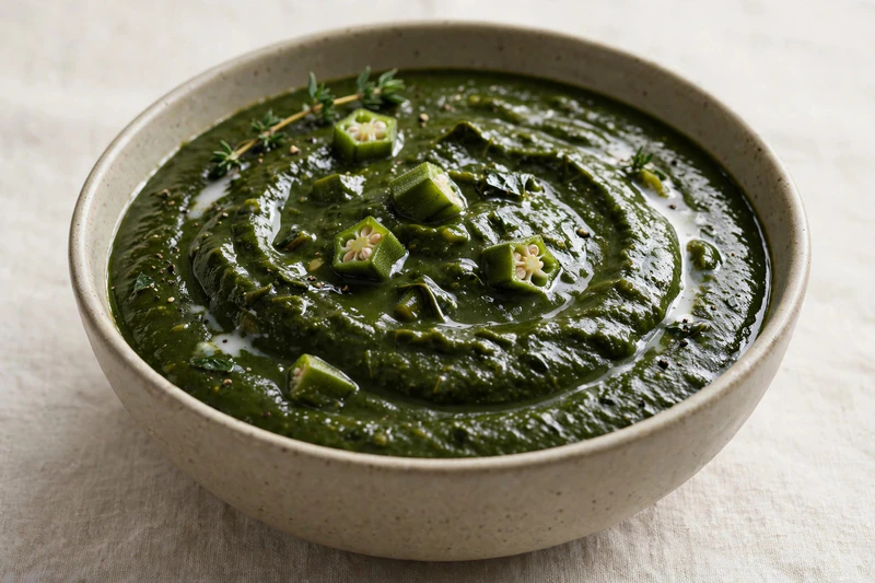 Callaloo trinidadien au lait de coco