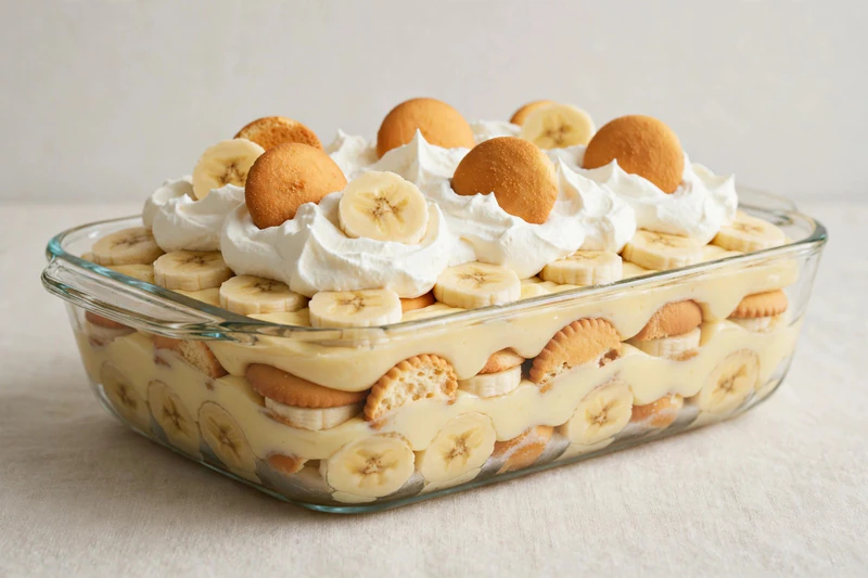 Pouding américain à la banane et vanille