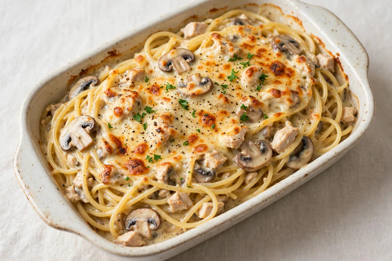 Tetrazzini américain au poulet et champignons