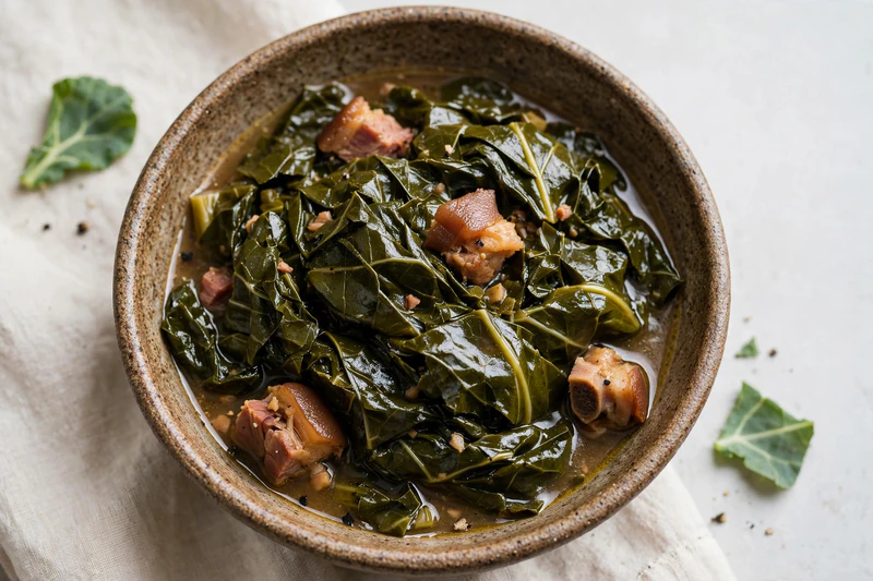 Chou cavalier braisé au jambon fumé